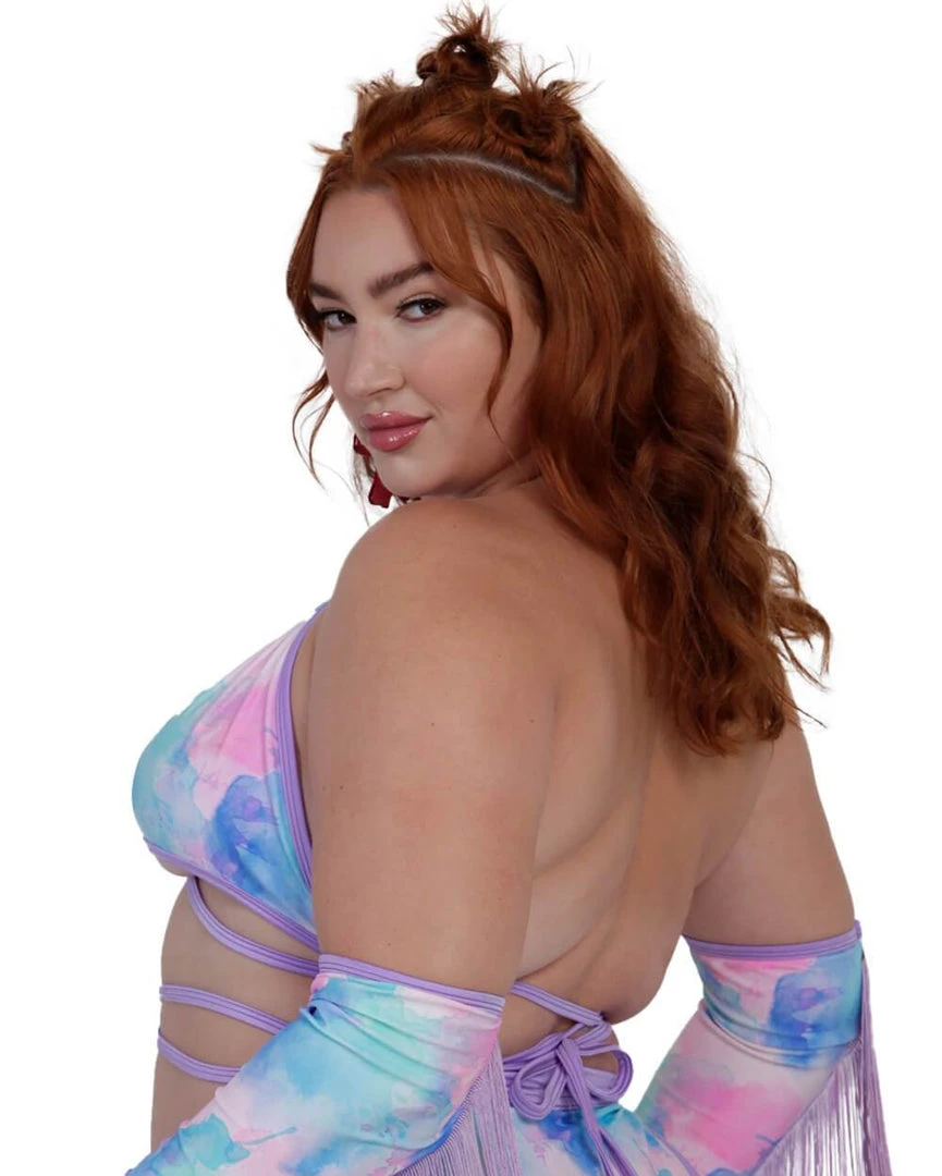 Rolita Couture Pastel Tie-Dye Butterfly Kisses Wrap Top 10 Rolita Couture Pastel Tie-Dye Butterfly Kisses Wrap Top