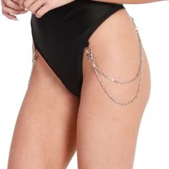 Rolita Couture X IHR Black Bootylicious Chain Thong Bottoms 21 Rolita Couture X IHR Black Bootylicious Chain Thong Bottoms
