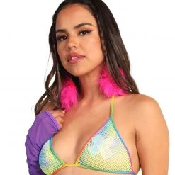 Roma Happy Pride Mesh Triangle Top