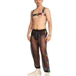 Roma Love Is Love Men's Fishnet Joggers New Arrivals