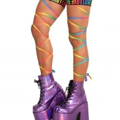 Roma Pair Of Rainbow Leg Wraps