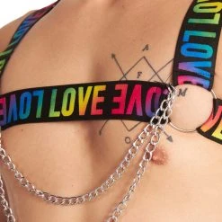 Roma Rainbow Disco Chain Harness