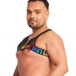 New Arrivals Roma Rainbow Disco Fishnet Harness