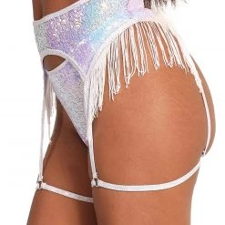 Roma She's So Lucky Sequin Fringe Garter Belt