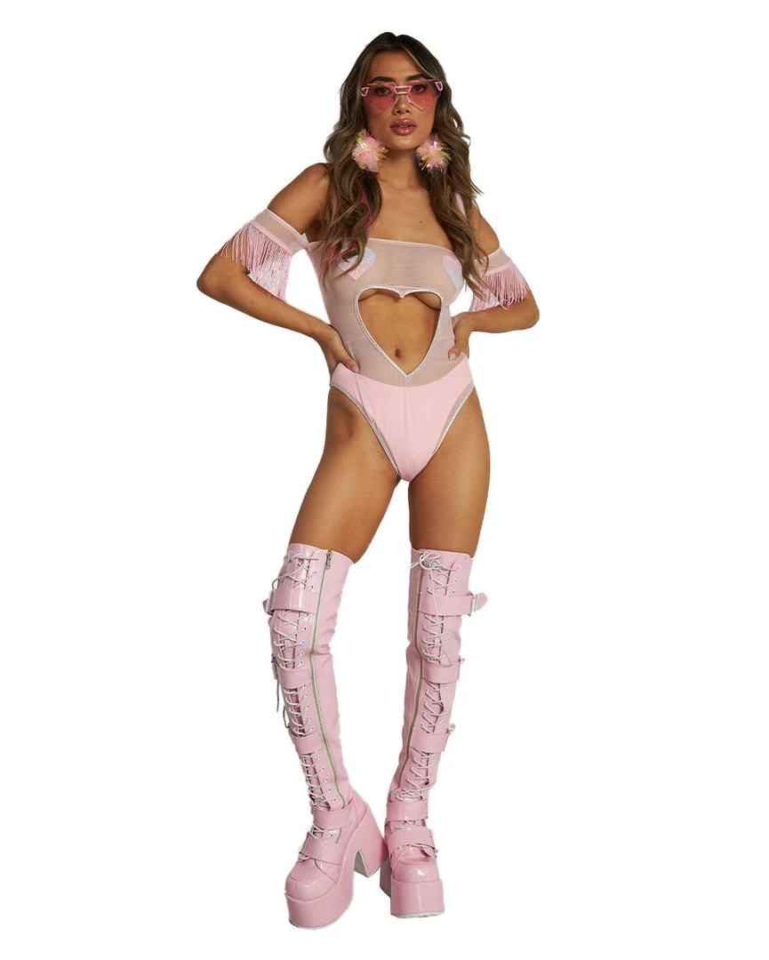 Roma X IHR Be Mine Cutout Mesh Bodysuit 3 Roma X IHR Be Mine Cutout Mesh Bodysuit