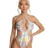 Roma X IHR Feel The Glow Holo Keyhole Bodysuit Clothing