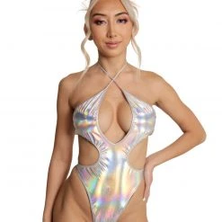 Roma X IHR Feel The Glow Holo Keyhole Bodysuit Clothing