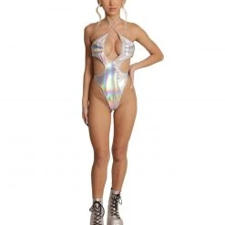 Roma X IHR Feel The Glow Holo Keyhole Bodysuit Clothing 7 Roma X IHR Feel The Glow Holo Keyhole Bodysuit Clothing
