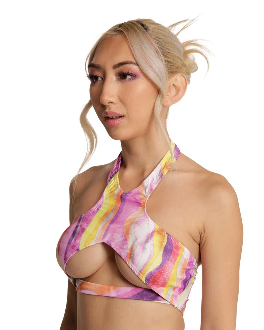 Roma X IHR Roma Multicolored Thrillz Halter Top Tops 4 Roma X IHR Roma Multicolored Thrillz Halter Top Tops
