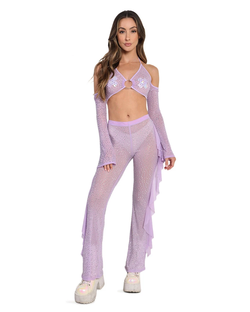 OhYes Same Ol' Me But More Fab Rhinestone Crop Top