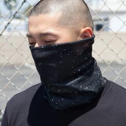 INTO THE AM Paint Splatter Black Seamless Mask Bandana Masks & Bandanas