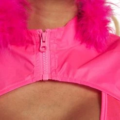 Hot & Delicious Black Bead Servin' Pink Looks Reflective Ultra Crop Top Clothing