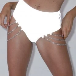 OhYes Set Me Free Reflective Booty Shorts Bottoms