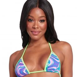 Body Language Sooo Trippy Wrap Around Triangle Top Tops