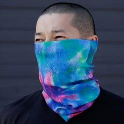 INTO THE AM Masks & Bandanas Spiral Tie-Dye Seamless Mask Bandana