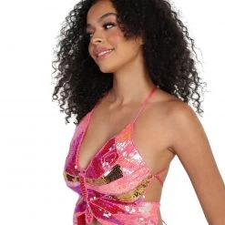 Western Fashion Tops Sparkle From Within Butterfly Sequin Top