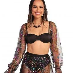 OhYes New Arrivals Star Bright Mesh Top