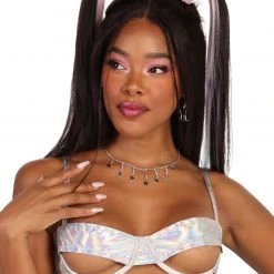 OhYes Clothing Stargirl Holo Underboob Top