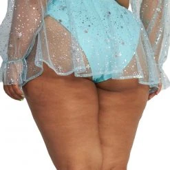 OhYes New Arrivals Starlight Lover Flowy Mesh Mini Skirt