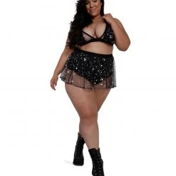 OhYes New Arrivals Starlight Lover Flowy Mesh Mini Skirt