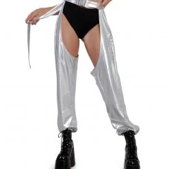 Hot & Delicious Black Bead Stay Glowin' Metallic Chaps Bottoms