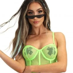 Kiki Riki Stick To The Rules Fishnet Bustier Clothing