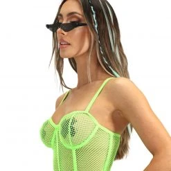 Kiki Riki Stick To The Rules Fishnet Bustier Clothing