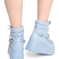 Cape Robbin Stompz Chunky Chain Baby Blue Boots Shoes 7 Cape Robbin Stompz Chunky Chain Baby Blue Boots Shoes