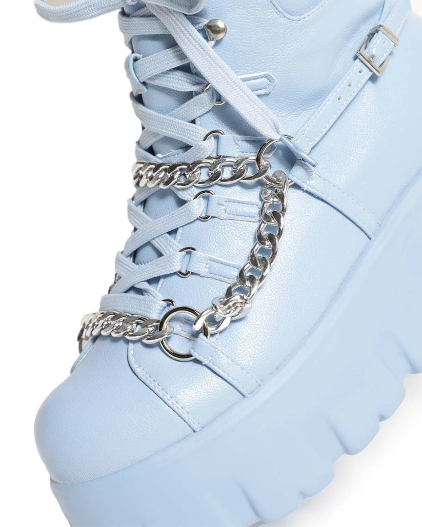 Cape Robbin Stompz Chunky Chain Baby Blue Boots Shoes 2 Cape Robbin Stompz Chunky Chain Baby Blue Boots Shoes