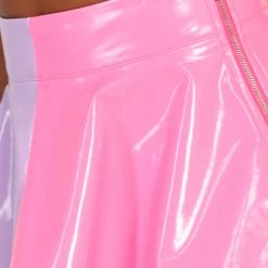OhYes Sugar & Splice Vinyl Skater Skirt Clothing