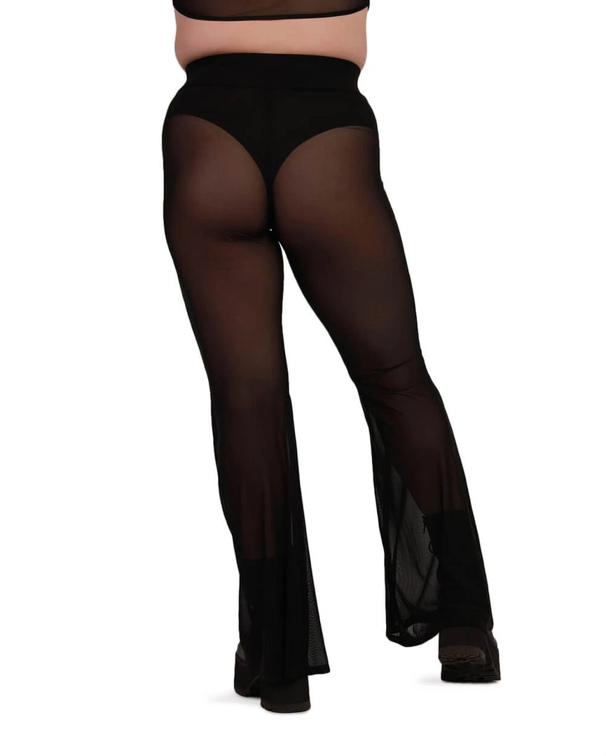 OhYes Sweet Thing High Waist Mesh Bell Bottoms 10 OhYes Sweet Thing High Waist Mesh Bell Bottoms