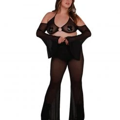 OhYes Sweet Thing High Waist Mesh Bell Bottoms 28 OhYes Sweet Thing High Waist Mesh Bell Bottoms