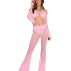 OhYes Sweet Thing High Waist Mesh Bell Bottoms 33 OhYes Sweet Thing High Waist Mesh Bell Bottoms