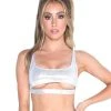 Dippin Daisies Holographic Sporty Cut Out Crop Top