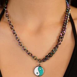 Ana Accessories The Good In The Bad Rainbow Chain Choker