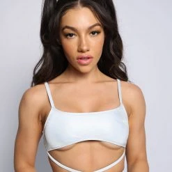 Dippin Daisies Time 2 Get Litty Reflective Wrap Around Crop Top Tops