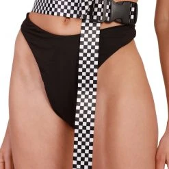 Ana Accessories Touch Move Checkered Speed Clasp Belt