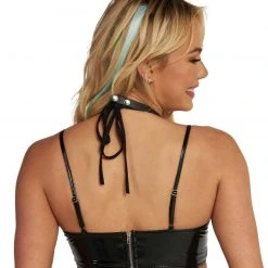 OhYes Trip 2 Bling Vinyl Chain Corset Top New Arrivals