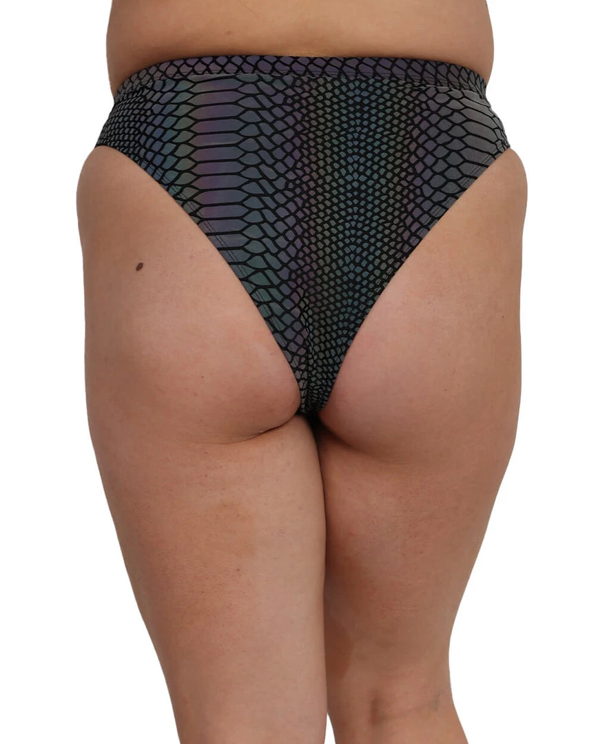 Dippin Daisies Bottoms Viper Queen Reflective High Waisted Shorts 10 Dippin Daisies Bottoms Viper Queen Reflective High Waisted Shorts