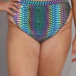 Dippin Daisies Bottoms Viper Queen Reflective High Waisted Shorts 15 Dippin Daisies Bottoms Viper Queen Reflective High Waisted Shorts