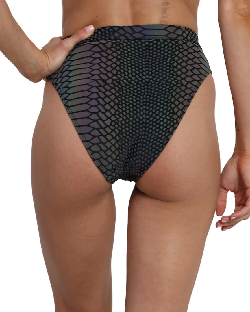 Dippin Daisies Bottoms Viper Queen Reflective High Waisted Shorts 5 Dippin Daisies Bottoms Viper Queen Reflective High Waisted Shorts