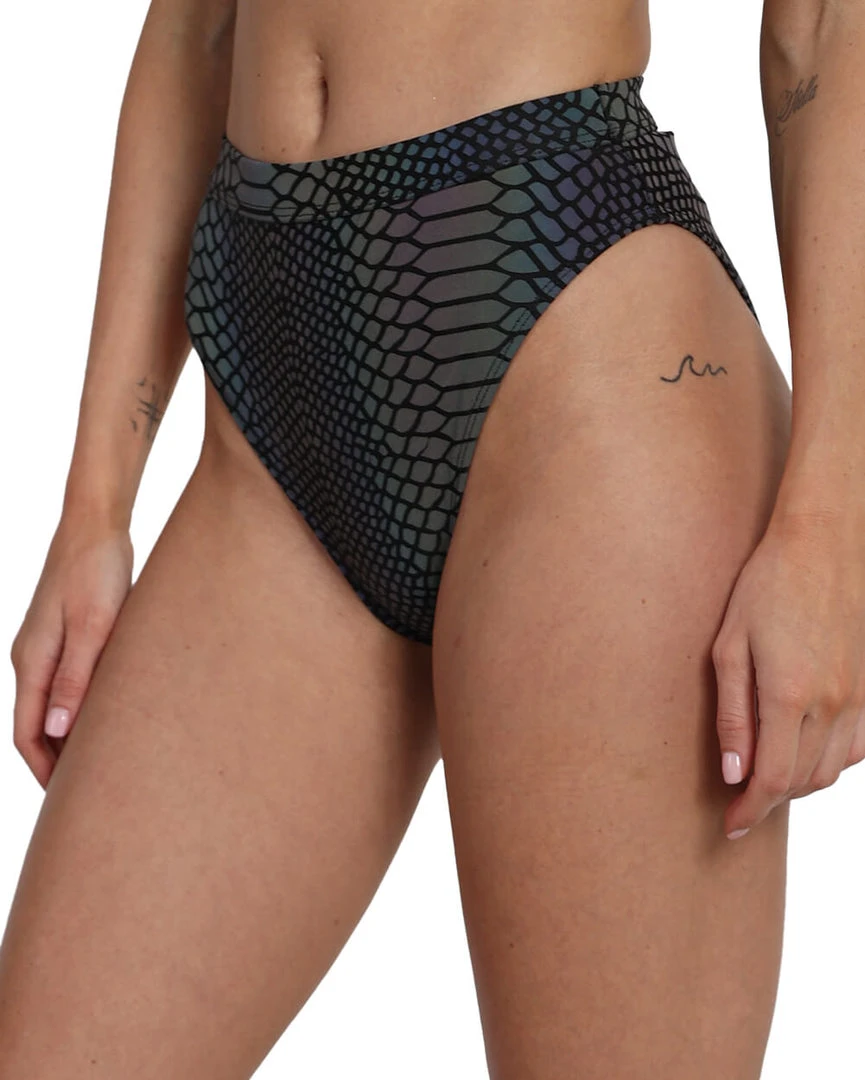 Dippin Daisies Bottoms Viper Queen Reflective High Waisted Shorts 3 Dippin Daisies Bottoms Viper Queen Reflective High Waisted Shorts