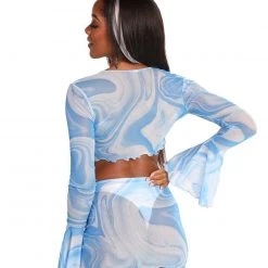 Hot & Delicious Black Bead Clothing Wavy & Glossy Tie Front Top 10 Hot & Delicious Black Bead Clothing Wavy & Glossy Tie Front Top