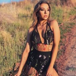 OhYes Lace Flower Fields Bodysuit