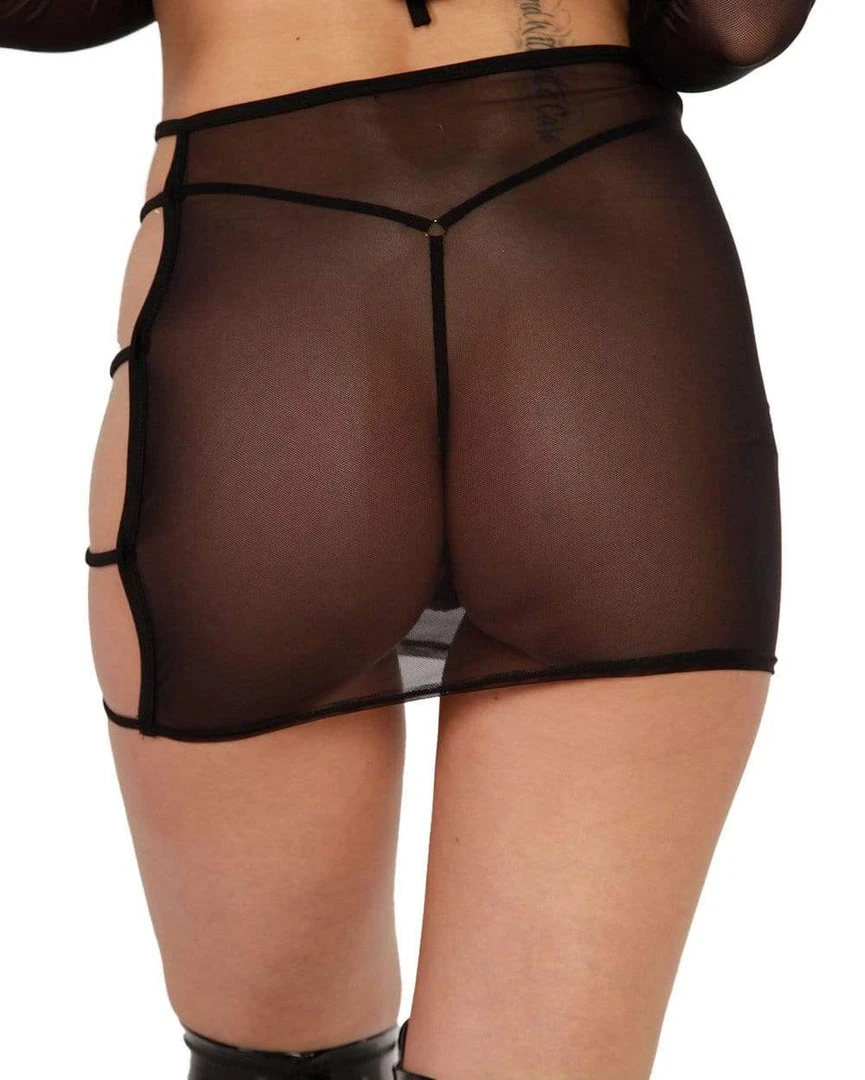 One By One Apparel Bad Lil Bish Cut Out Mini Skirt 4 One By One Apparel Bad Lil Bish Cut Out Mini Skirt