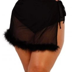 OhYes Marabou Side Tie Mini Skirt 14 OhYes Marabou Side Tie Mini Skirt