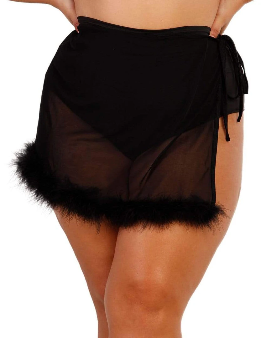OhYes Marabou Side Tie Mini Skirt 7 OhYes Marabou Side Tie Mini Skirt