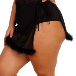 OhYes Marabou Side Tie Mini Skirt 12 OhYes Marabou Side Tie Mini Skirt