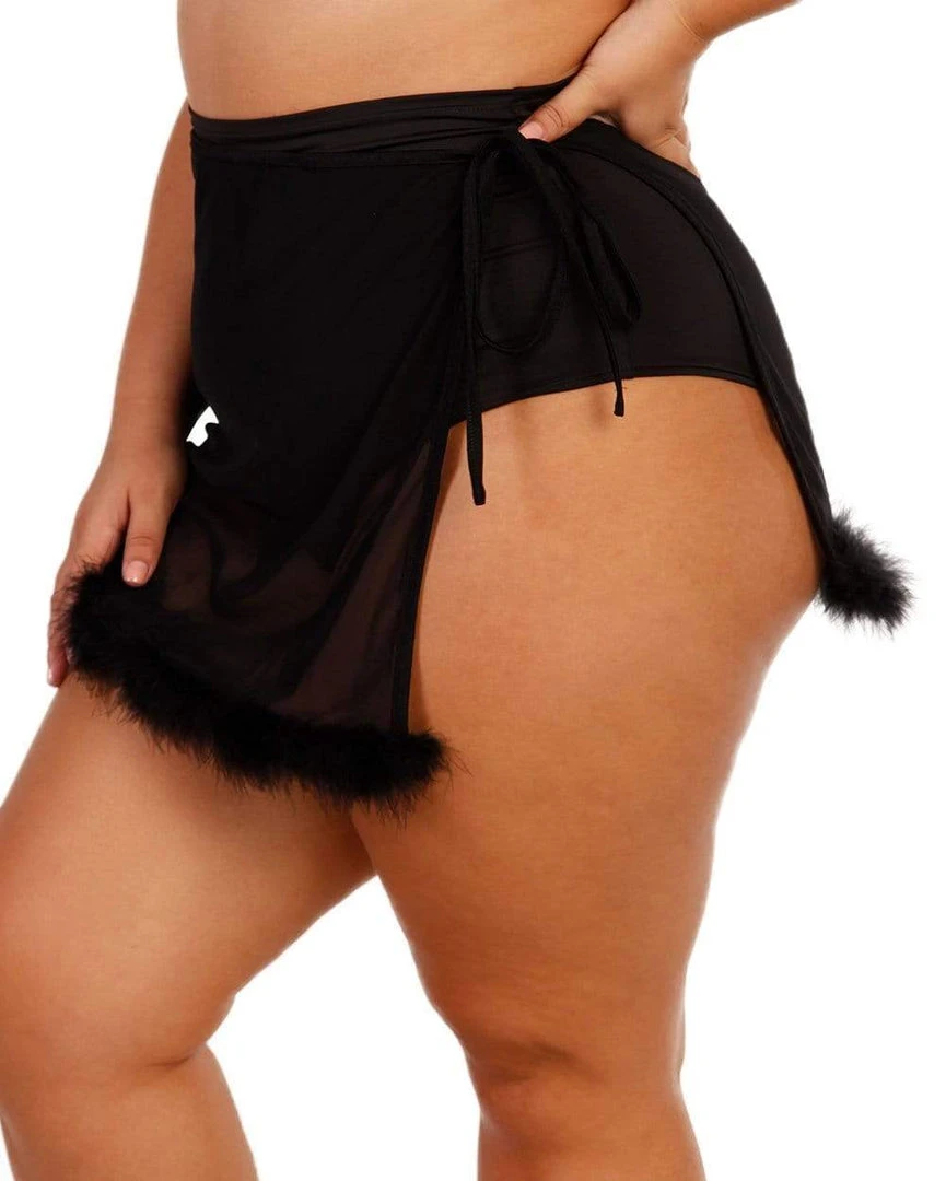 OhYes Marabou Side Tie Mini Skirt 5 OhYes Marabou Side Tie Mini Skirt