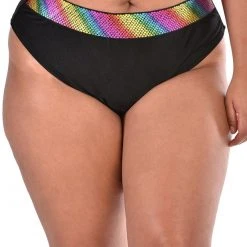 OhYes Black Rainbow High Cut Bottoms 15 OhYes Black Rainbow High Cut Bottoms